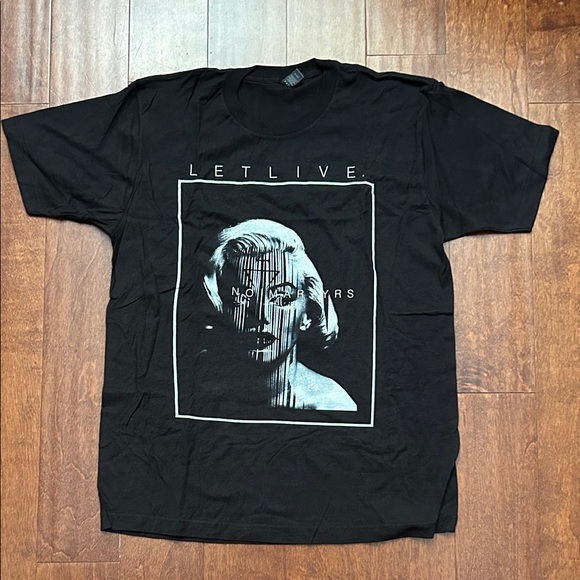 Letlive “No Martyrs” Marilyn Monroe Black Graphic Band Tee, Size Large, NWOT - Picture 1 of 7